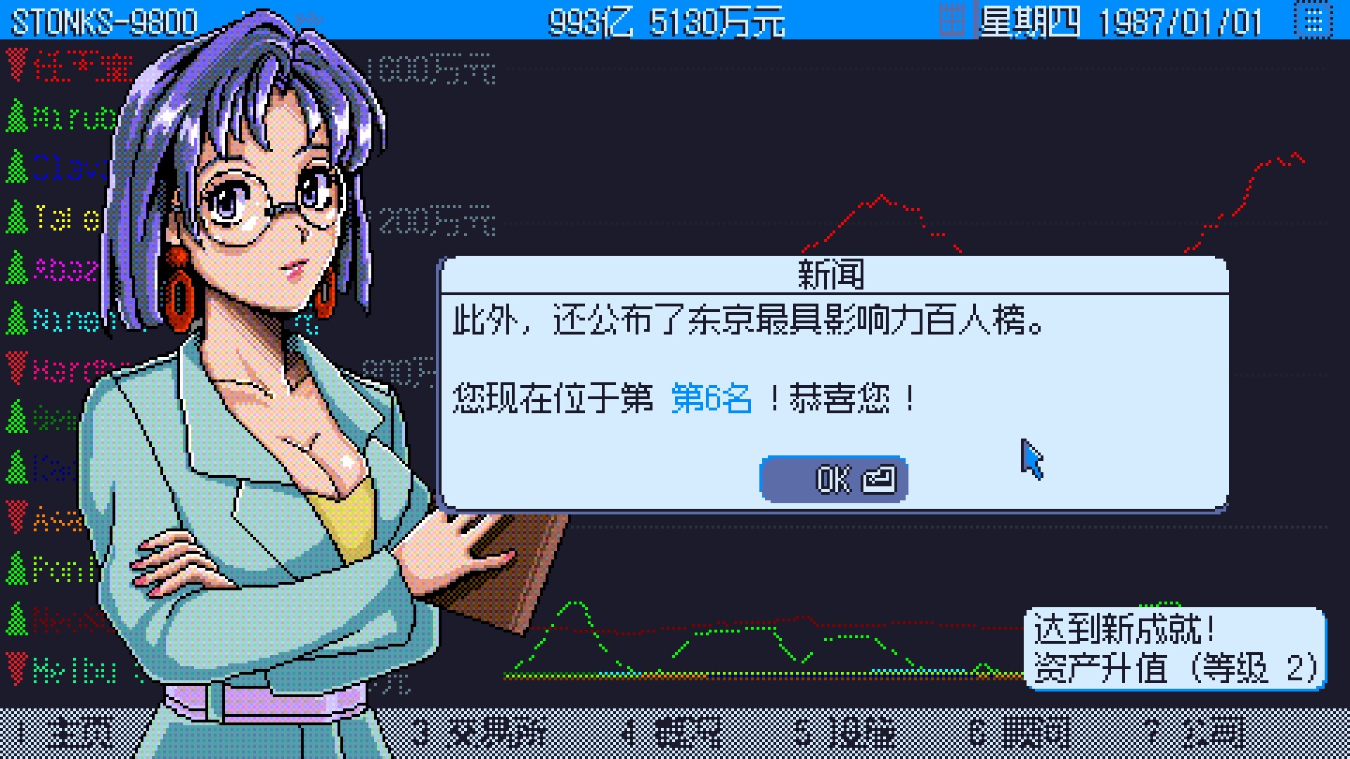 【小游戏】东京股神 STONKS-9800 免安装中文版