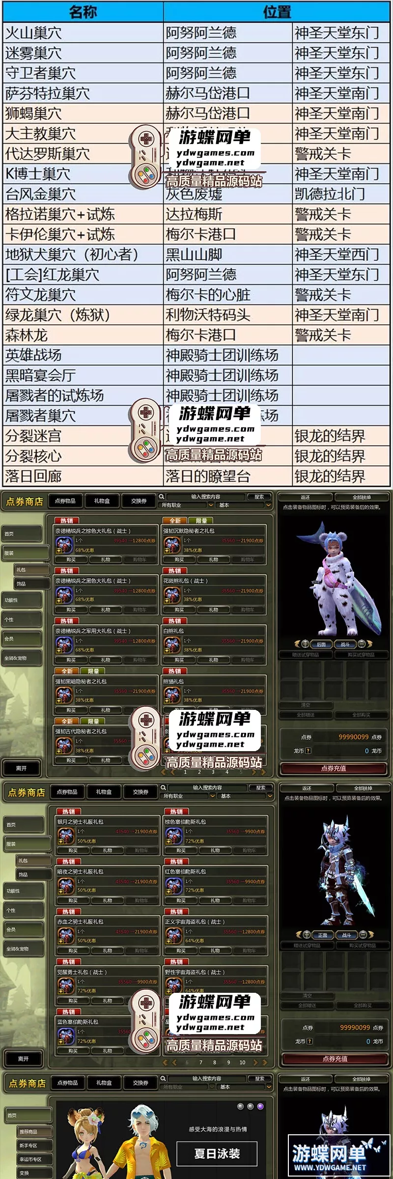 【龙之谷】龙之谷单机版V556虚拟机本地服务运行内置GM后台完整代码命令